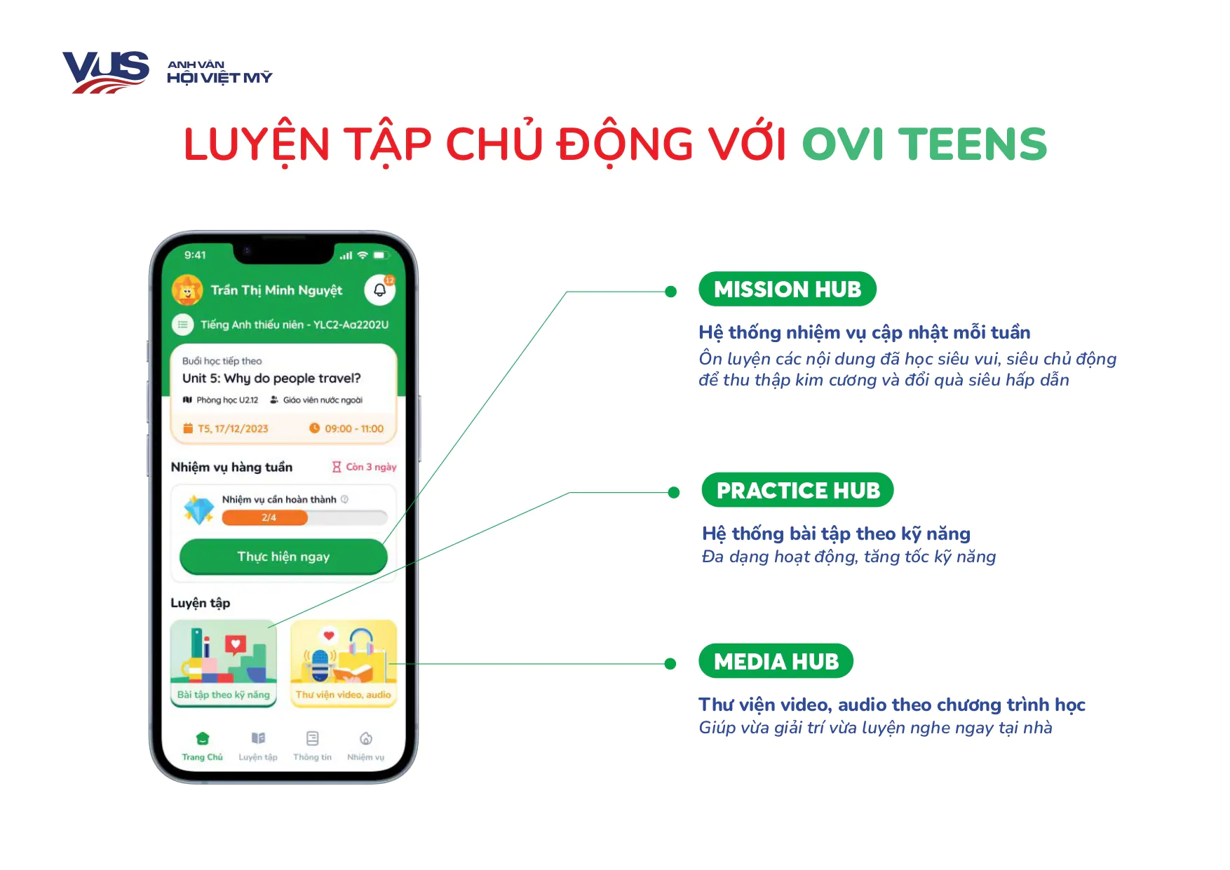 VUS RA MẮT BỘ ĐÔI ỨNG DỤNG ĐỘC QUYỀN OVI PARENTS & OVI TEENS - NÂNG CAO TRẢI NGHIỆM HỌC TẬP CHO PHỤ HUYNH - HỌC VIÊN YOUNG LEADERS