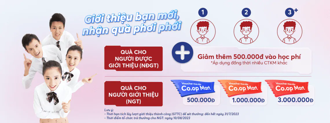 VUS Luyện Thi Phổ Thông ra mắt chương trình Giới thiệu bạn mới: cùng học Toán, nhận quà ngập tràn!